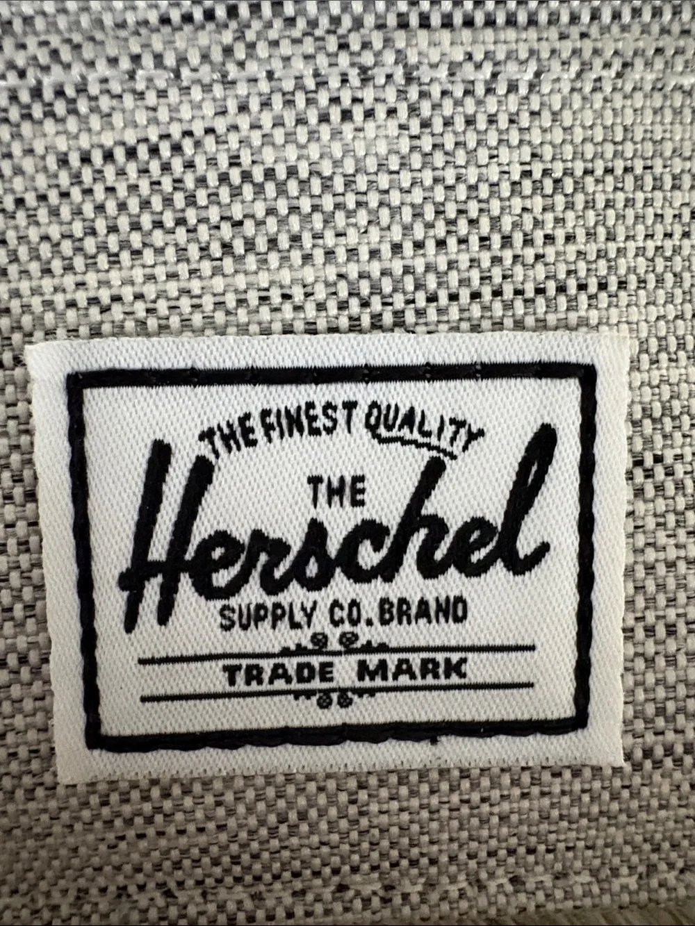 Herschel Supply Company Light Gray Fabric Card Sleeve with Logo Patch